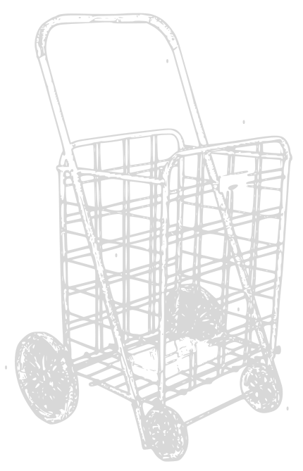 The logo for the site: a vector drawing of a grannycart.